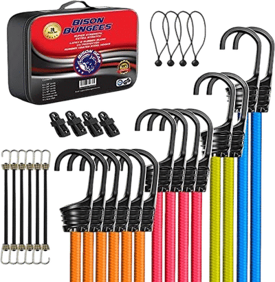 Premium Bungee Cords with Hooks Set