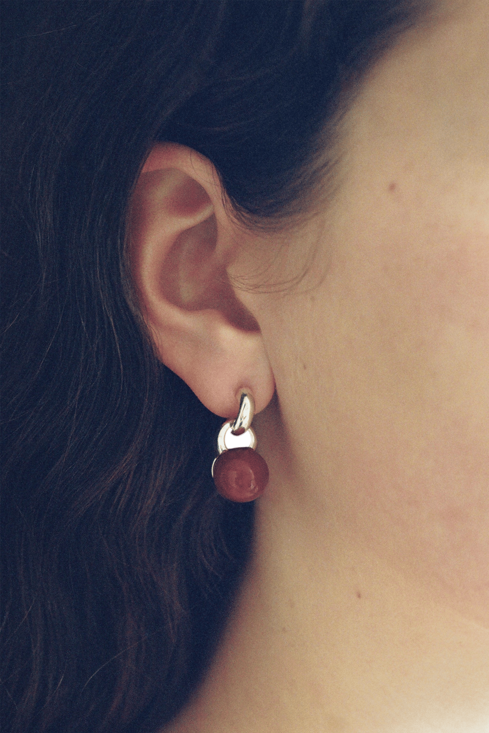 Everyday earrings in carnelian