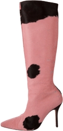 Pink Pony Hair Boots