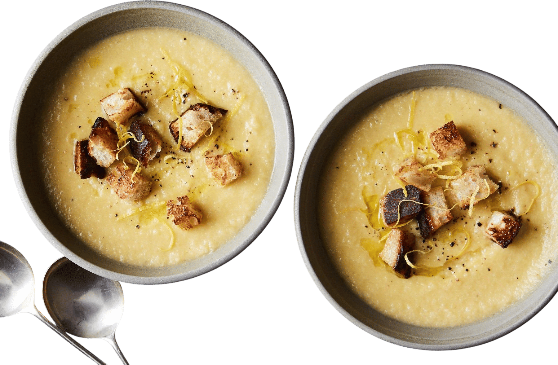 Creamy Cauliflower Soup With Rosemary Olive Oil