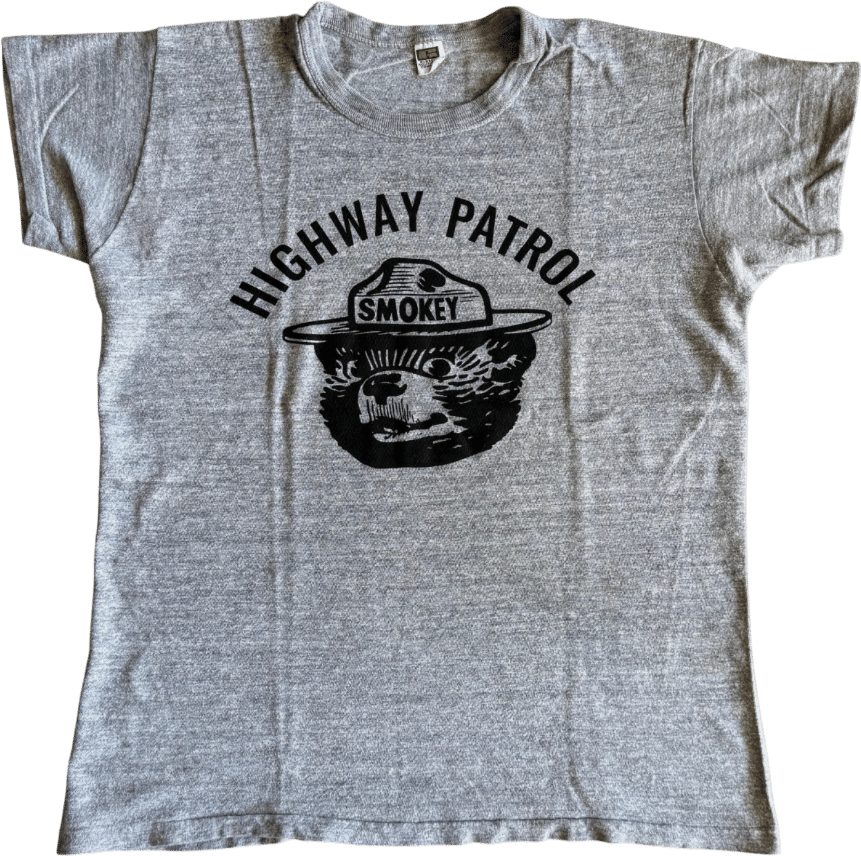 60s VINTAGE SMOKEY THE BEAR T-SHIRT SZ SMALL S RUSSELL SOUTHERN TAG