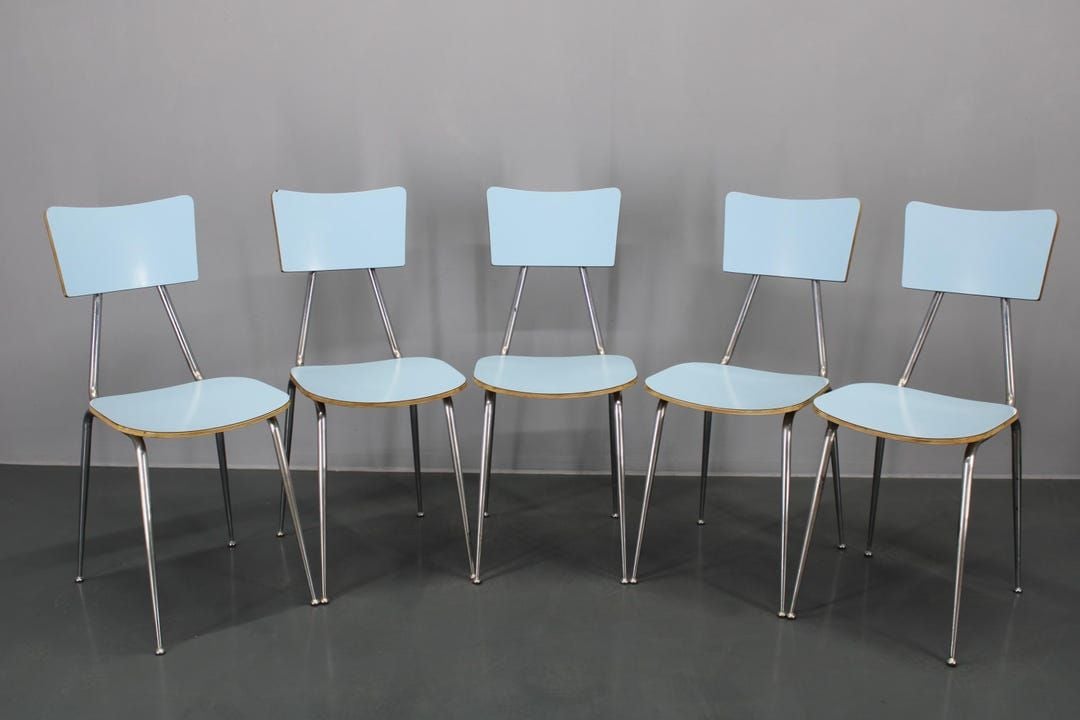 1970s Set of Five Dining Chairs (Italy)