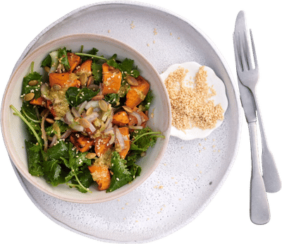 Kale & Sweet Potato Salad with Miso