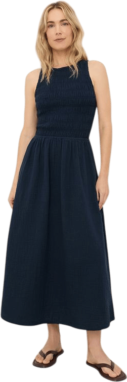 Coastal Double Gauze Smocked Dress