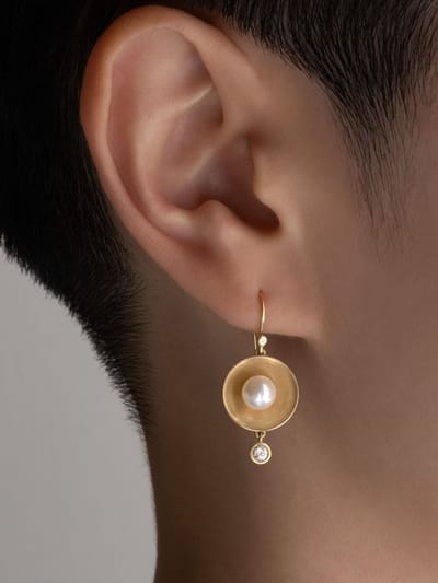 Concave Pearl Dangles