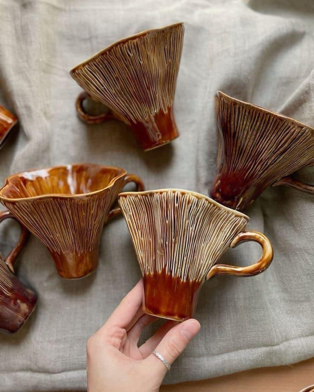 Homemade Mushroom Coffee Cup