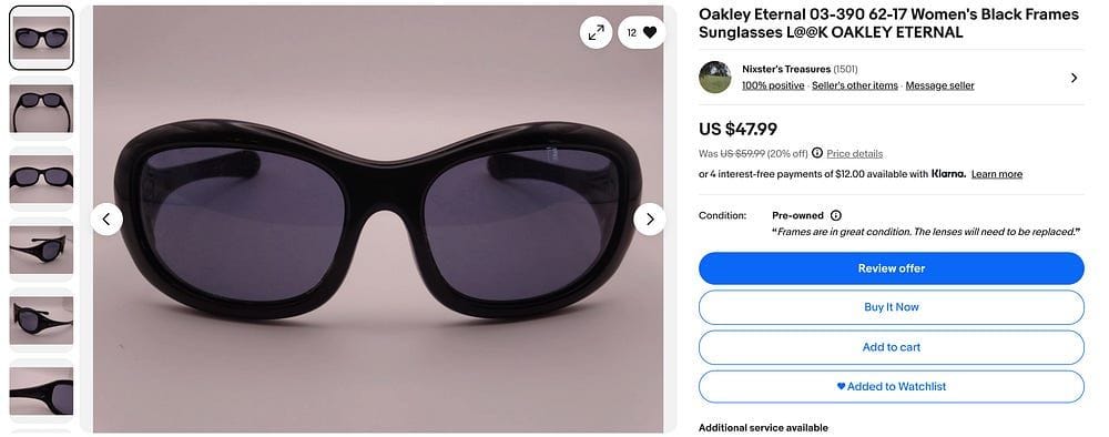 Start and End with Oakleys.