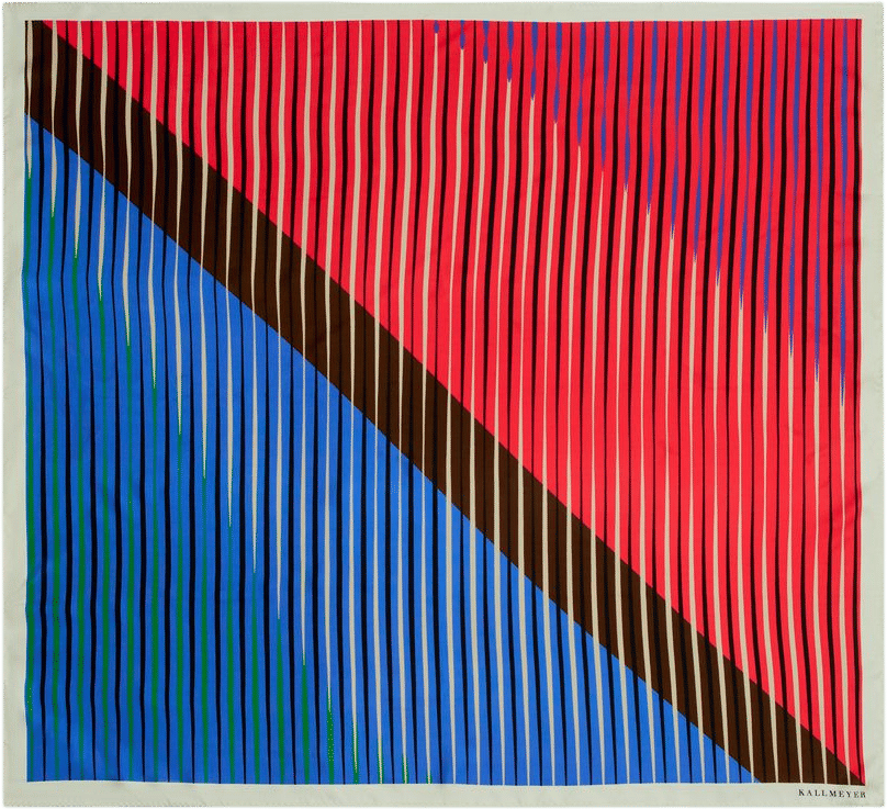 Large Fluted Scarf in Primary Silk Twill