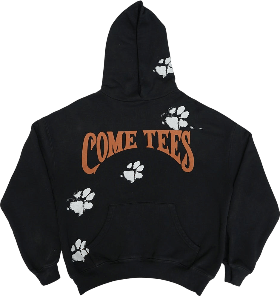 Pando Paw Print Logo Hoodie "Black"