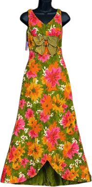 Vintage 1960s Floral Maxi Dress