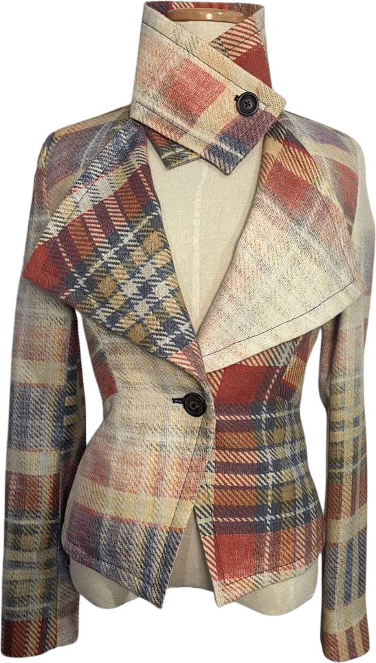 Vivienne Westwood Anglomania Plaid Tailored Jacket Size 38