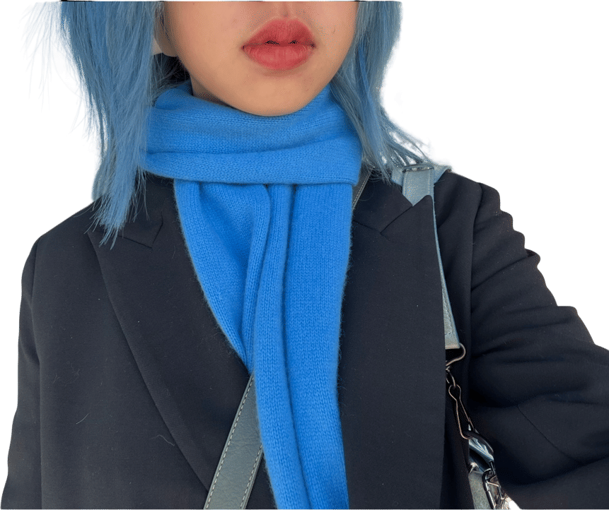 blue cashmere scarf