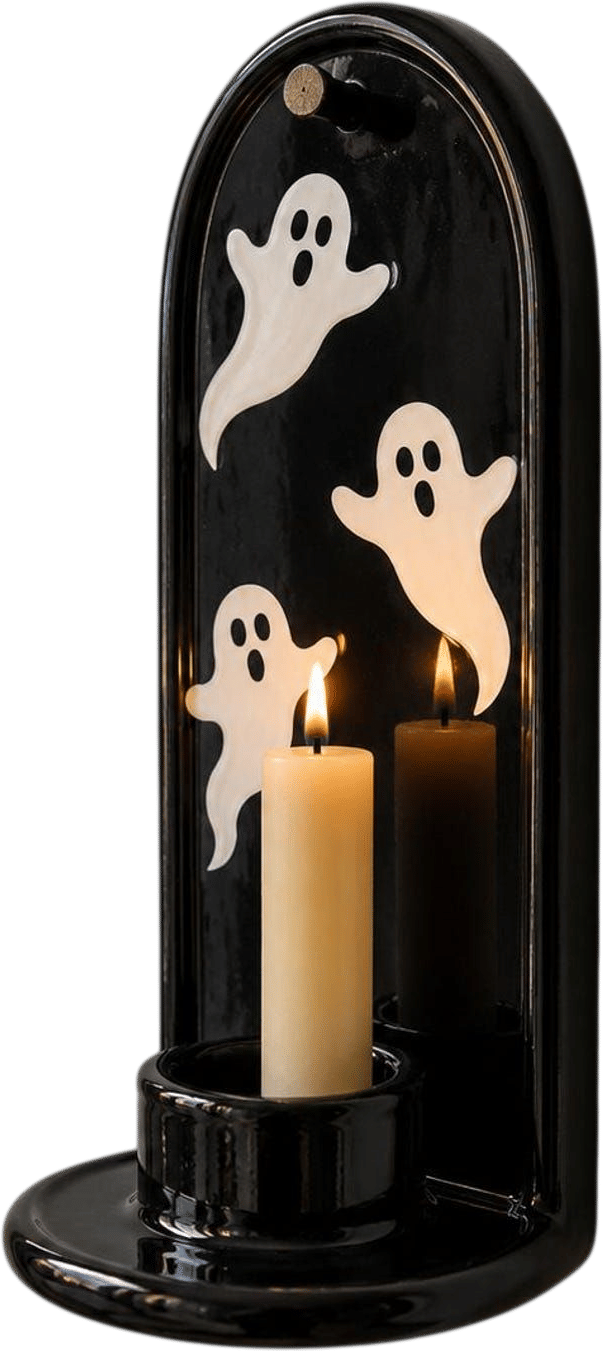 Ghost Wall Candle Holder