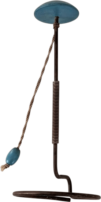 Vintage Hat Display Stand (Blue Wood Top)