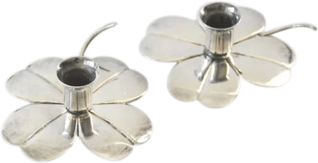 Danish Clover Candlesticks