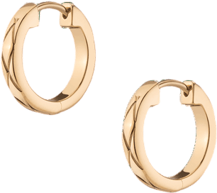 Aurate New York Quilted Gold Huggies