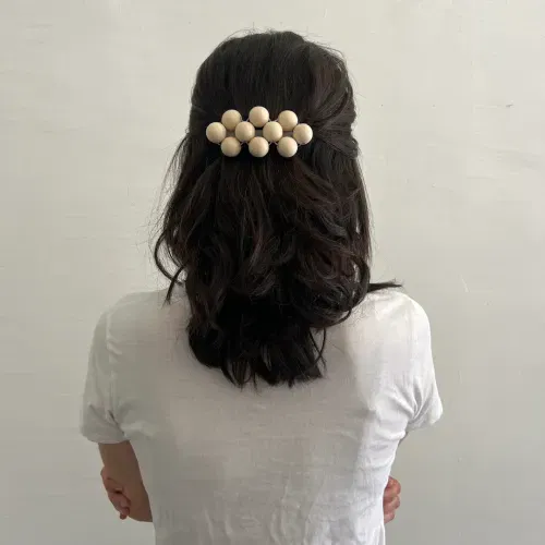 Mori big hairclip [white]