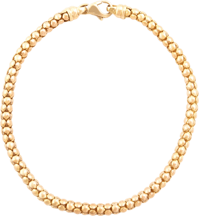 Vintage Italian 14k Yellow Gold Bubble Link Bracelet