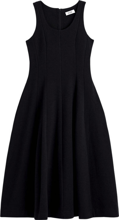 Sculpted Cotton Midi Dress