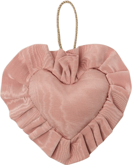 Blush Ruffle Heart Ornament