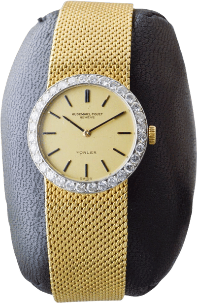 Audemars Piguet 1970s Gold & Diamond Bezel Turler Ladies Watch