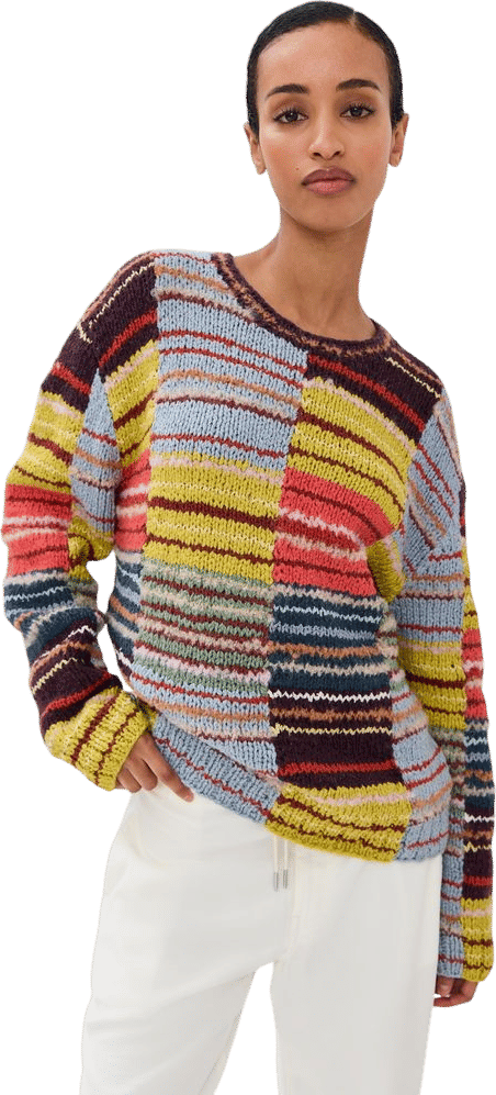 The Elder Statesman Unisex Patchwork Scrap Crew Pullover | Shopbop