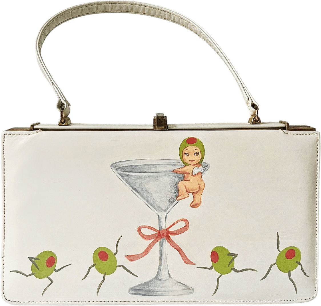 purses hand painted by @alldrawn