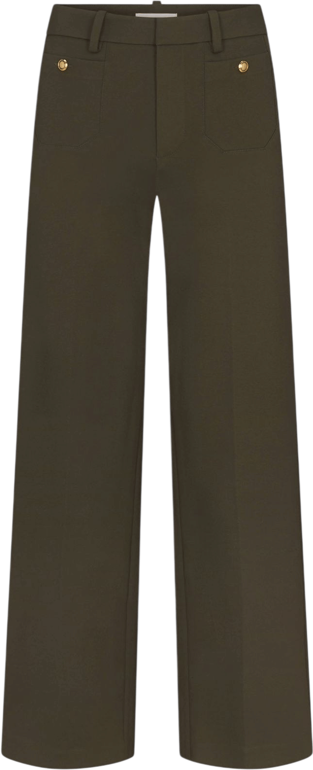 The Slim Palazzo Trouser -- Military Green