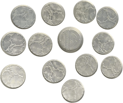 Vintage Floral Aluminum Coasters Set