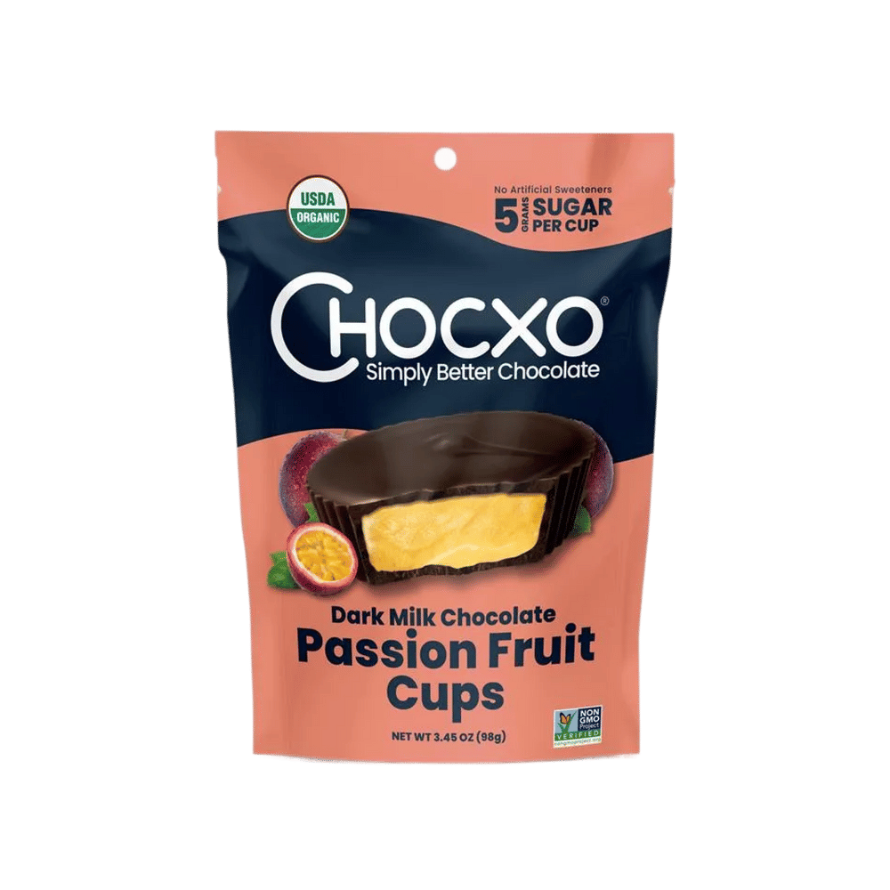 chocxo dark choc passion fruit cups