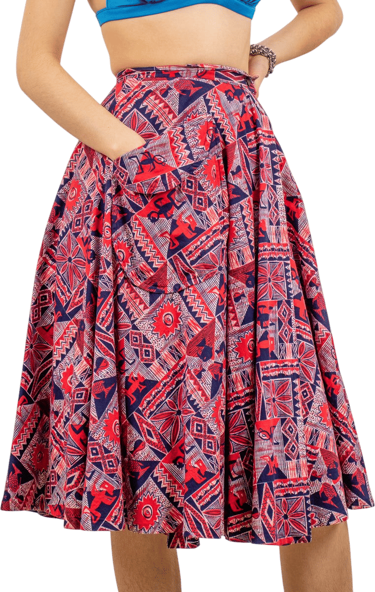 1960s Hawaiian Casuals by Stan Hicks Wrap Skirt