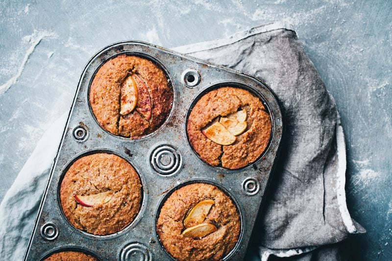 Apple,  Almond & Buckwheat Muffins