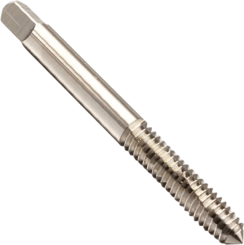 Union Butterfield 1580(UNC) High-Speed Steel Thread Forming Flute Tap, Uncoated (Bright) Finish, Round Shank with Square End, Bottoming Chamfer, H4 Tolerance, 1/4"-20 Thread Size