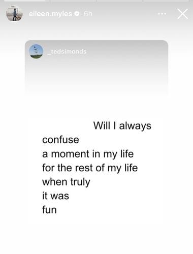 Eileen Myles' Instagram
