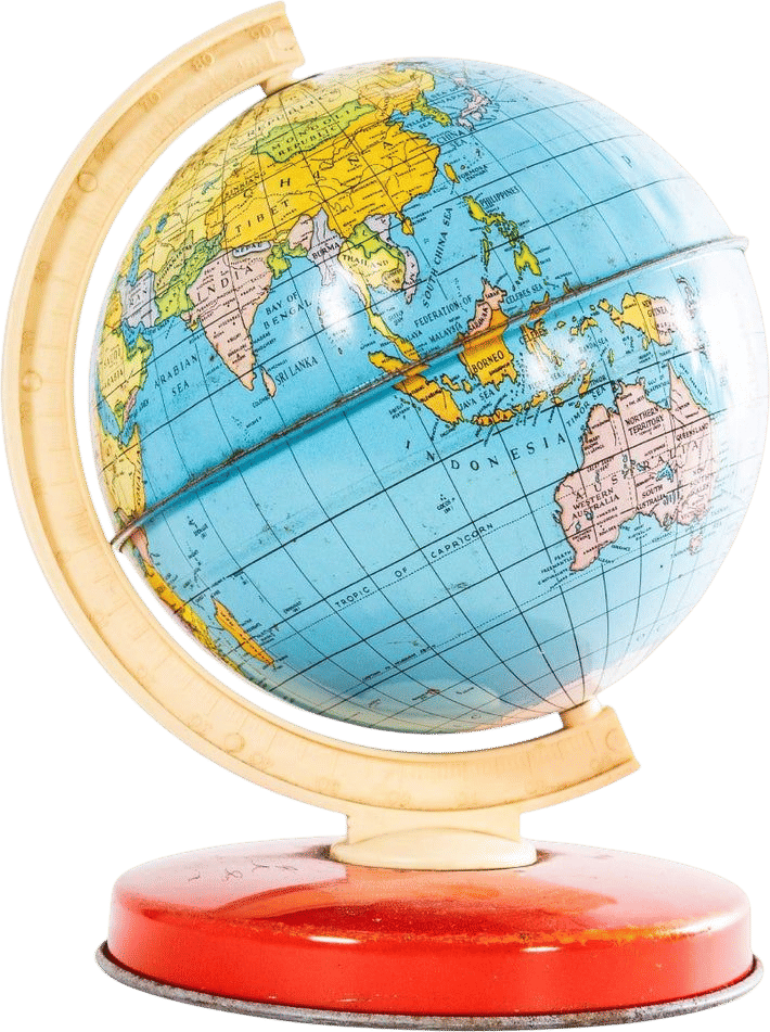 1950s Educational World Globe