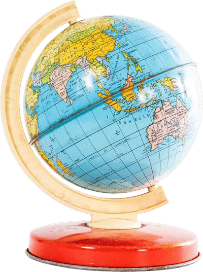 1950s Educational World Globe