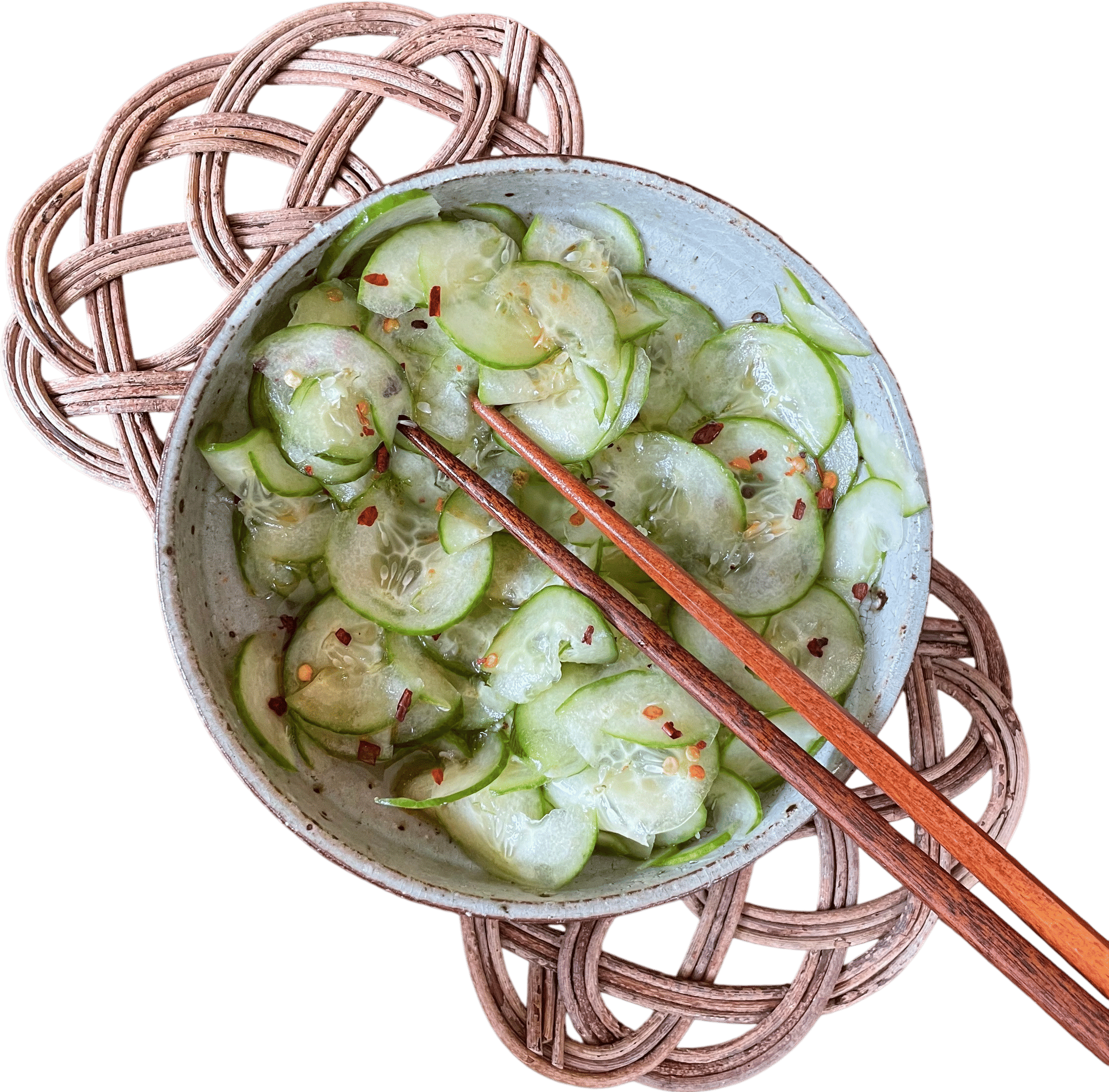 Cucumber Salad with Sesame Oil and Rice Vinegar