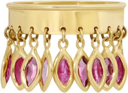 11:11 Dangle Ring in Raspberry