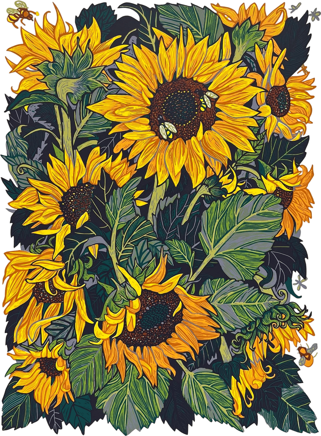 “Sunflowers" Silkscreen Print