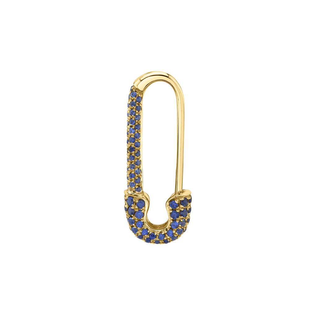 Anita Ko Mini Blue Sapphire Safety Pin Earring