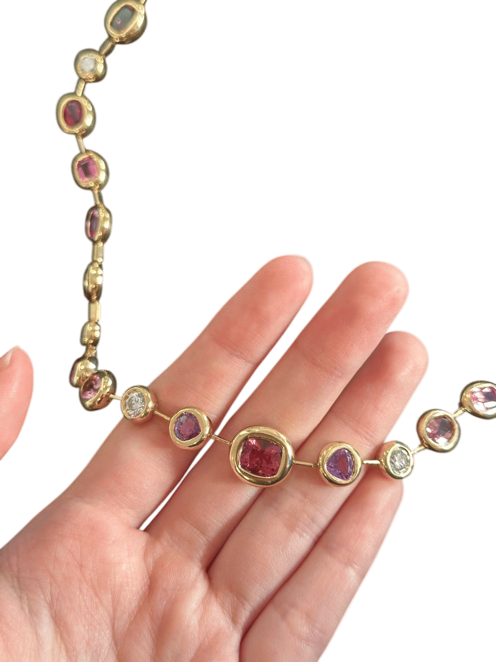 Alison Lin 'I Love My Wife' Pink Bezel Necklace