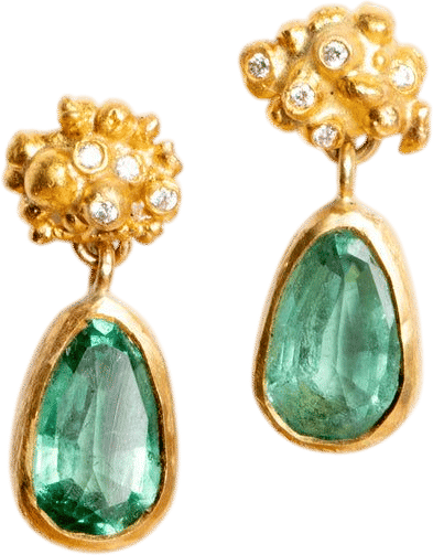 Adi & Shay Lahover 24K Gold Diamond Earrings