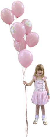 lollipop with a balloon tied to it as party favor