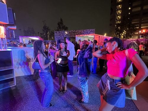 being the only ppl dancing at the party