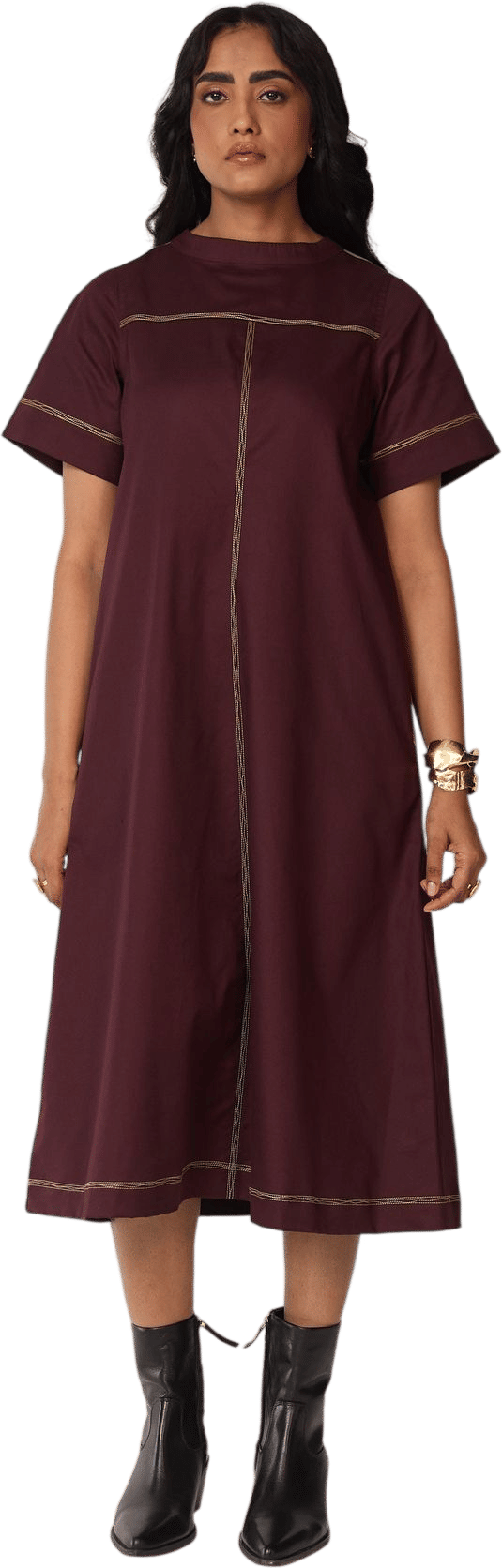 Doodle Midi Dress in Vino by October Jaipur