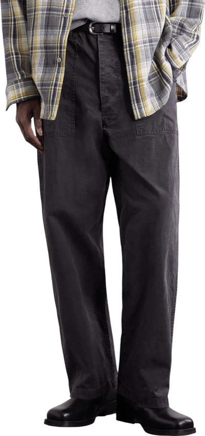 Summer Fatigue Straight-Leg Cotton Trousers