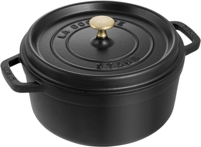 Staub 7 qt Round Dutch Oven (Black Matte)