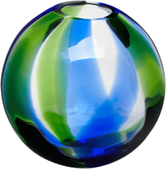 Atria Hand-Blown Murano Glass Vase (6.5in/17cm)