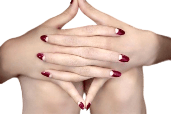 Half moon vintage manicure