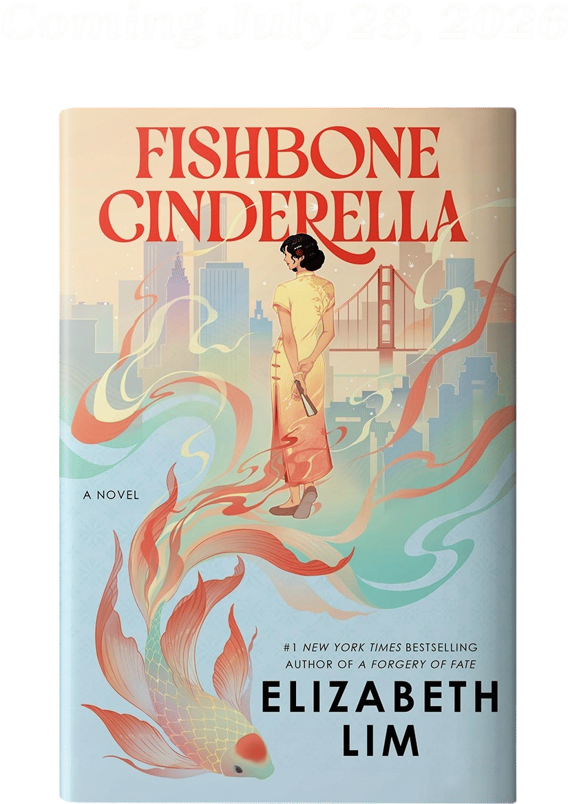 Elizabeth Lim on Instagram: "🐠🧵🥜COVER REVEAL! 🥮💞
 
It is with great delight that I unveil the cover for FISHBONE CINDERELLA! 

When I was a new and unpublished author, a piece of advice stuck with me: “Write what you want to read.” 

There are two genres I grew up adoring and they are fantasy and historical fiction – especially multigenerational stories with messy family drama. Well, I’ve done a few of the former and I’d been itching to write a historical novel inspired by my grandmother’s life, but it took years before I felt I had honed my craft well enough to do the story justice. Now, Fishbone Cinderella is finally here, and I could not be happier or prouder of what it achieves. While the contents are yet to be uncovered by you, dear readers, I hope you will agree that the cover is gorgeous!!

🎨My deepest thanks to Lilitt Wang @lilittwang, the brilliant artist, for envisioning then rendering the perfect face for my book. I’d been hoping for a cover that was both enchanting yet also heartfelt, and as you can see, she nailed it. I must also thank Regina Flath @reginaflath, our art director and jacket designer, for her keen eye and tremendous framing for FISHBONE CINDERELLA!

📚Thank you to my editor, Tricia, and to my team at Del Rey for being supportive of my adult debut from the start. I can’t believe that in a little more than 6 months, this book will be out in the world, and I have them (and my agent Gina) to thank for that.  
🌟 FISHBONE CINDERELLA is available for preorder, and I would love it if you’d consider reserving a copy in advance. Preorders are immensely helpful for authors, as they create buzz for a book pre-release and signal to bookstores that they ought to stock it! So please go forth and get a copy ☺️ It’s also available for request in @netgalley 💙

Links are in my story and bio

I cannot wait to share more about this book with you! 🥰"